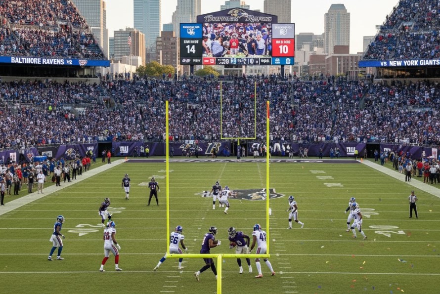 baltimore ravens vs new york giants match player stats