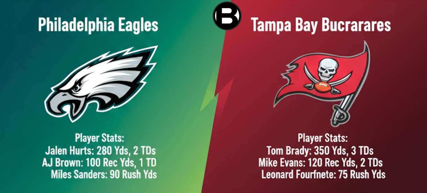 Philadelphia Eagles vs Tampa Bay Buccaneers Match Player Stats