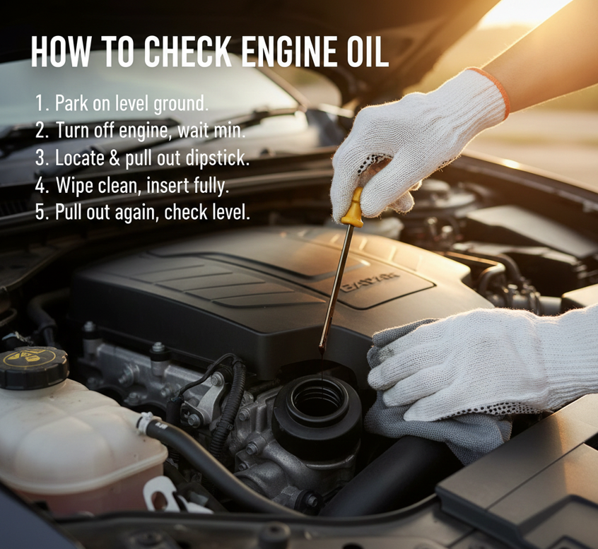 How to Check Engine Oil