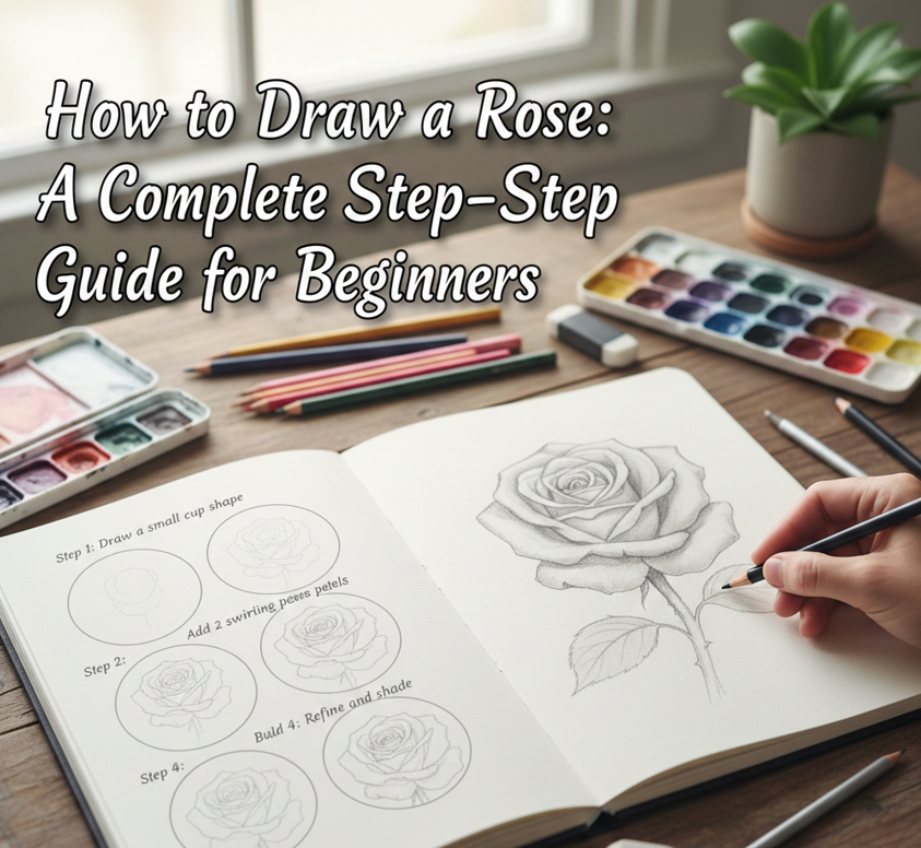 How to Draw a Rose