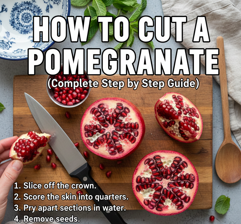 How to Cut a Pomegranate