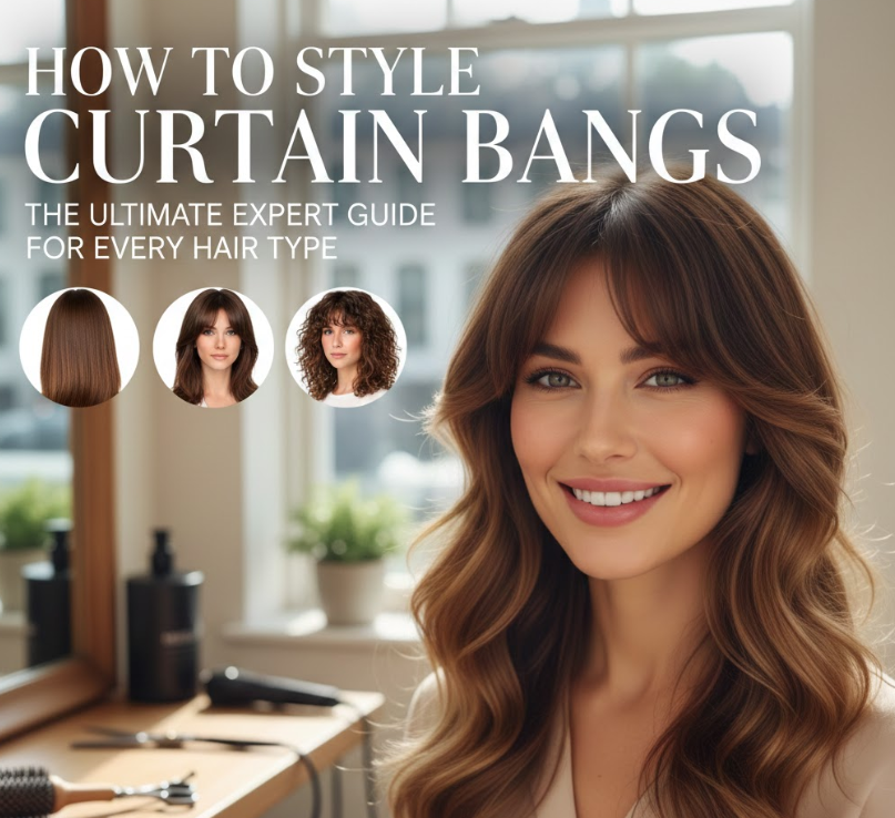 How to Style Curtain Bangs