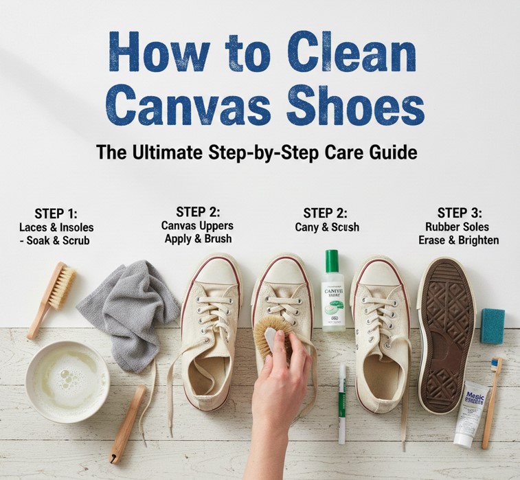 how to clean canvas shoes