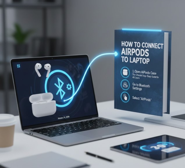 how to connect airpods to laptop