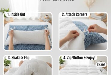 how to put on duvet cover