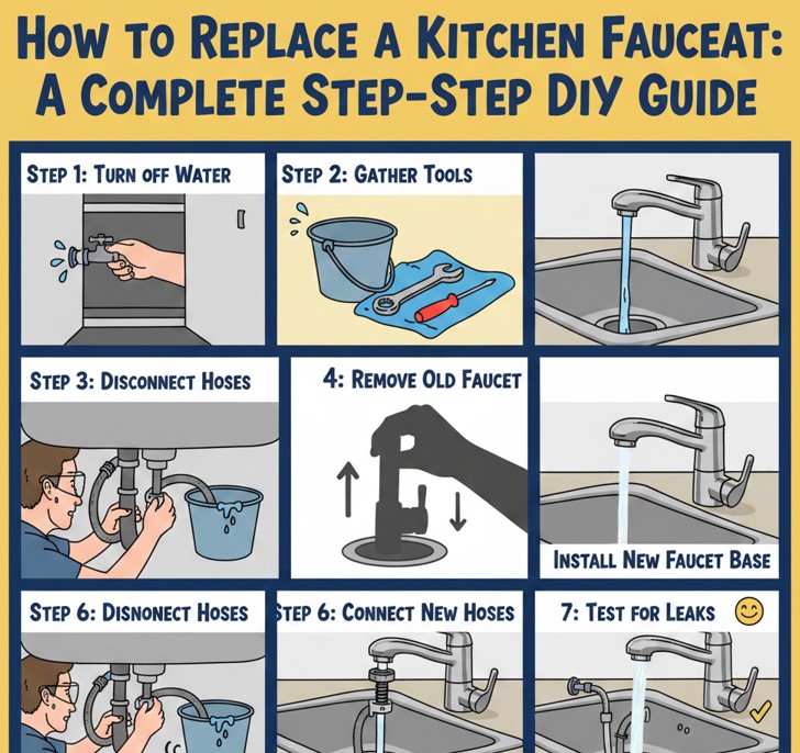 how to replace a kitchen faucet
