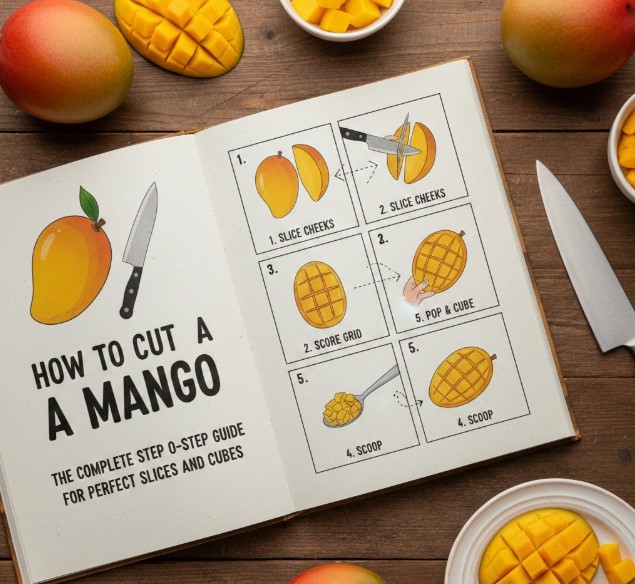 how to cut a mango