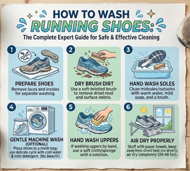 how to wash running shoes