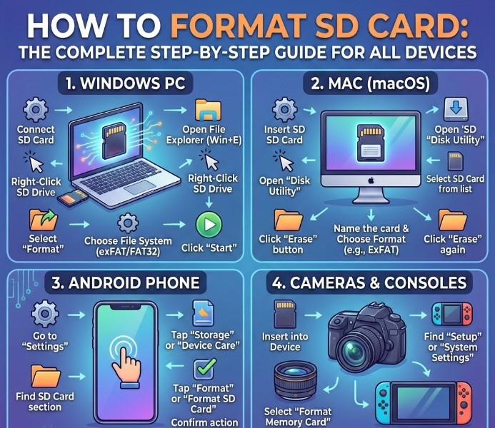 how to format sd card