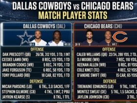 dallas cowboys vs chicago bears match player stats