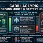 do the driving modes in cadillac lyriq offer different ranges or battery usages