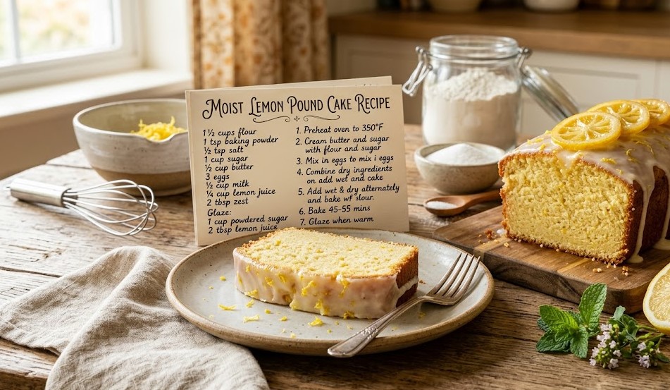 moist lemon pound cake recipe